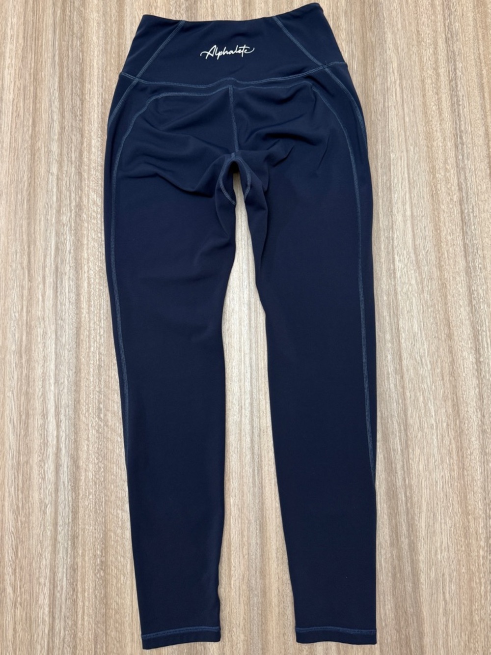 Alphalete Navy Blue Leggings Size Small Women’s no front seam
